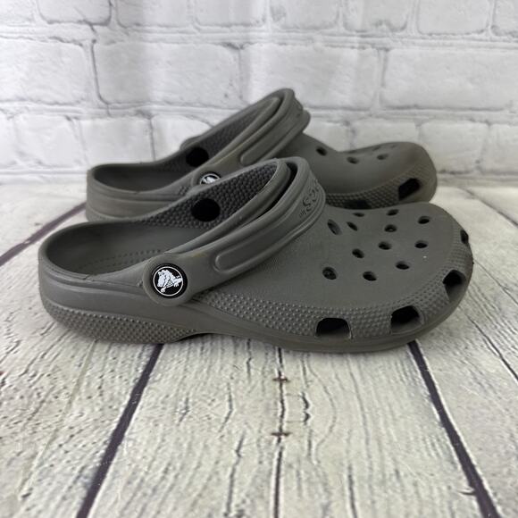 Original Crocs 10001 Unisex Men 4 Women 6 Rubber Slip On Shoes Boat Grey Gray - Picture 6 of 10